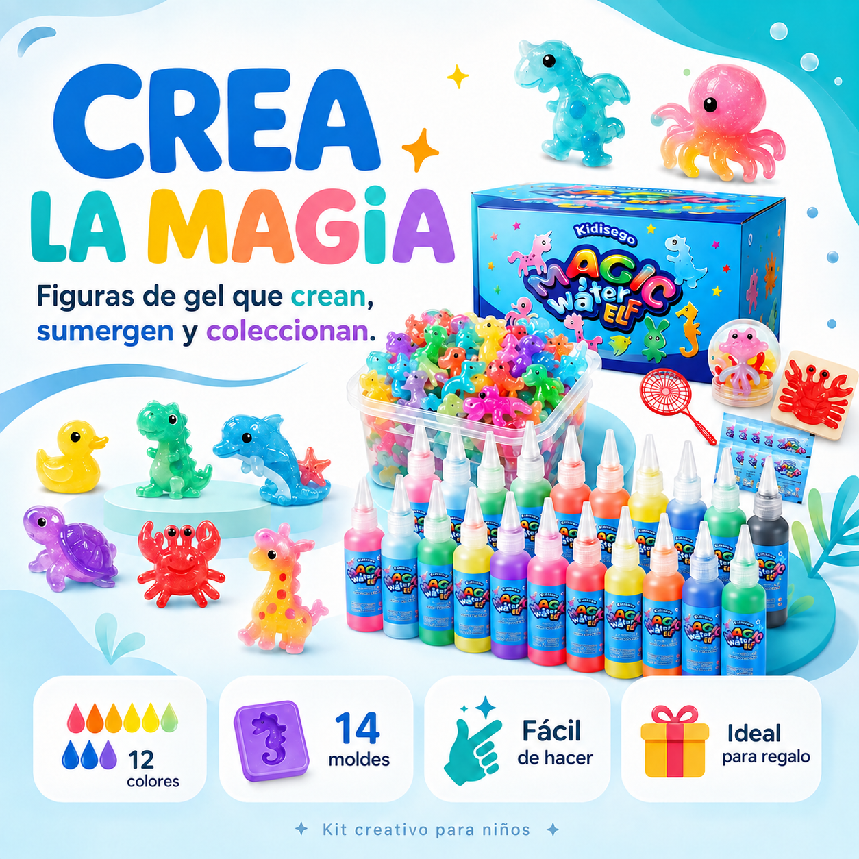 1 Kit de Figuritas Mágicas de Gel