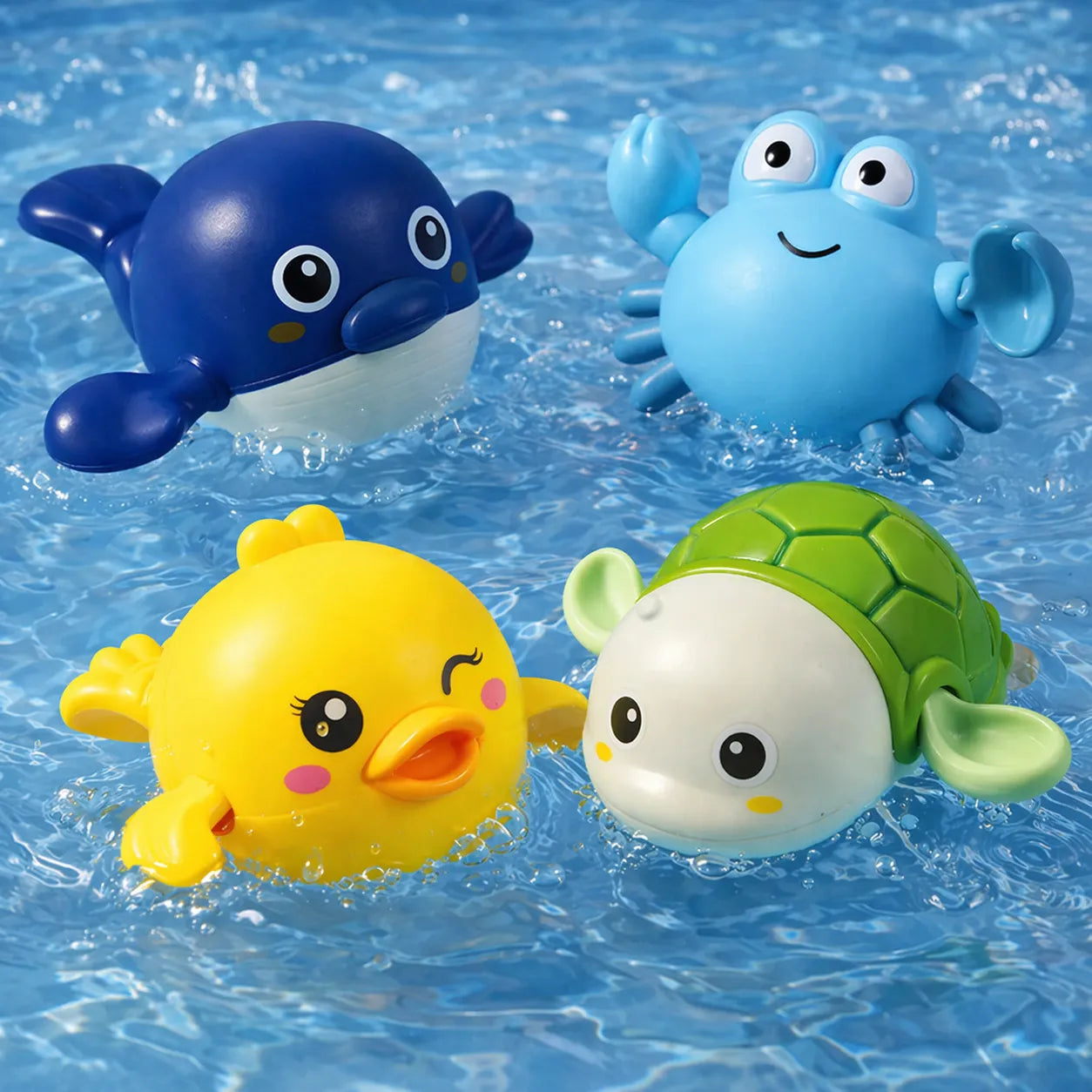 SET X 4 Amiguitos acuáticos para niños que aman jugar