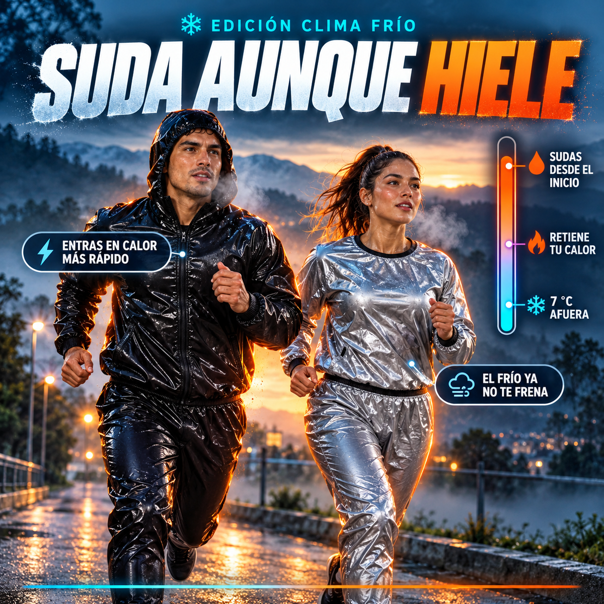 Traje Sauna Termo activó: Suda Aunque Hiele