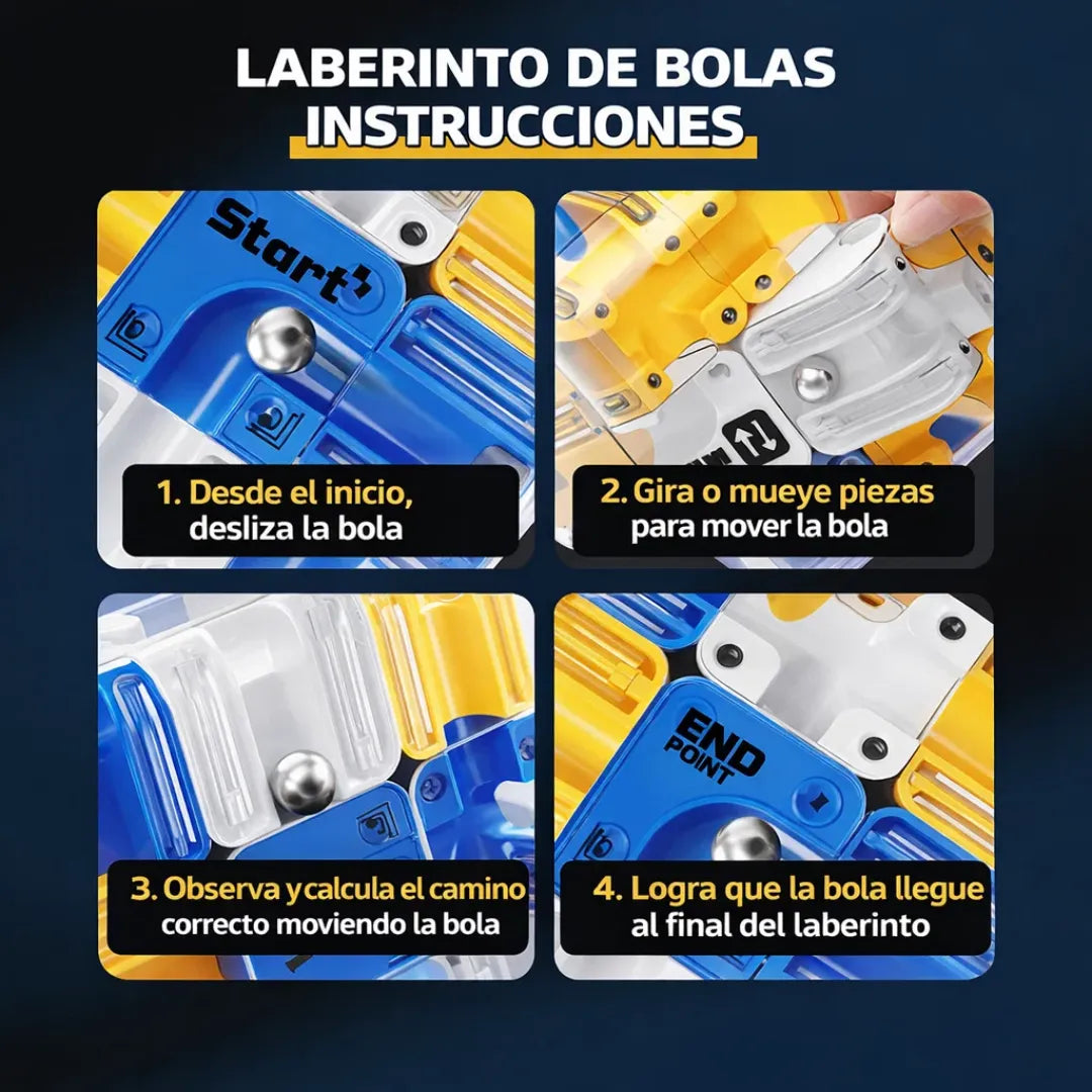 Cubo Laberinto 3D Rolling Ball