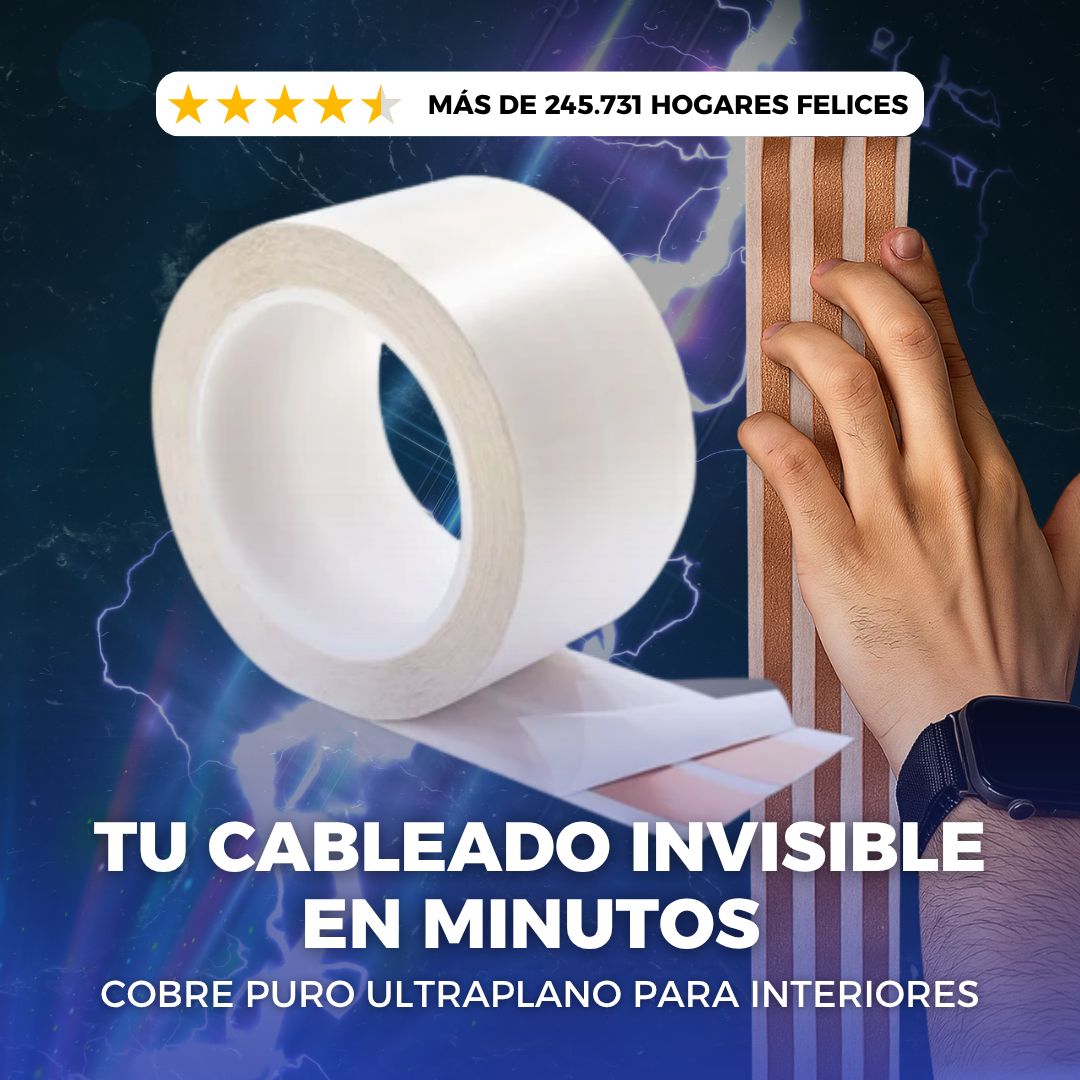 Cinta de cobre para conexiones de luz 5mt