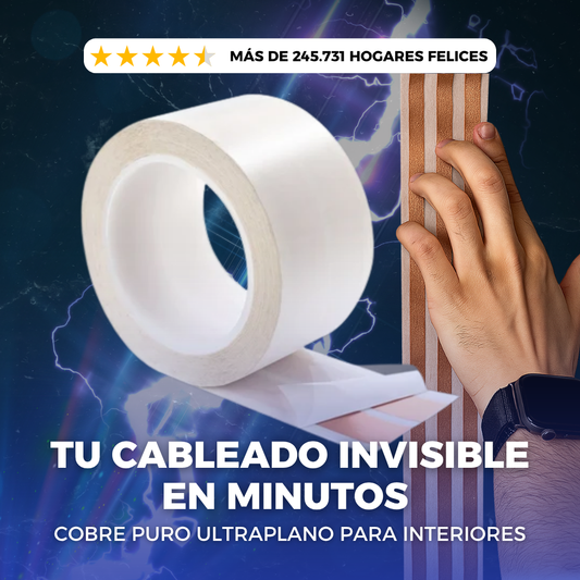 Cinta de cobre para conexiones de luz 5mt