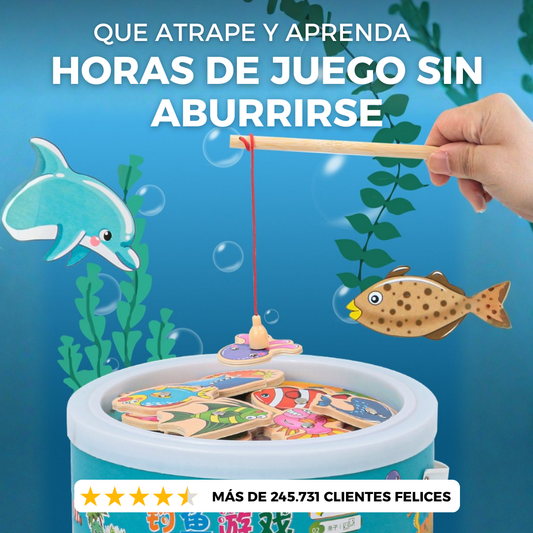 Juego de Pesca Magnética en Madera