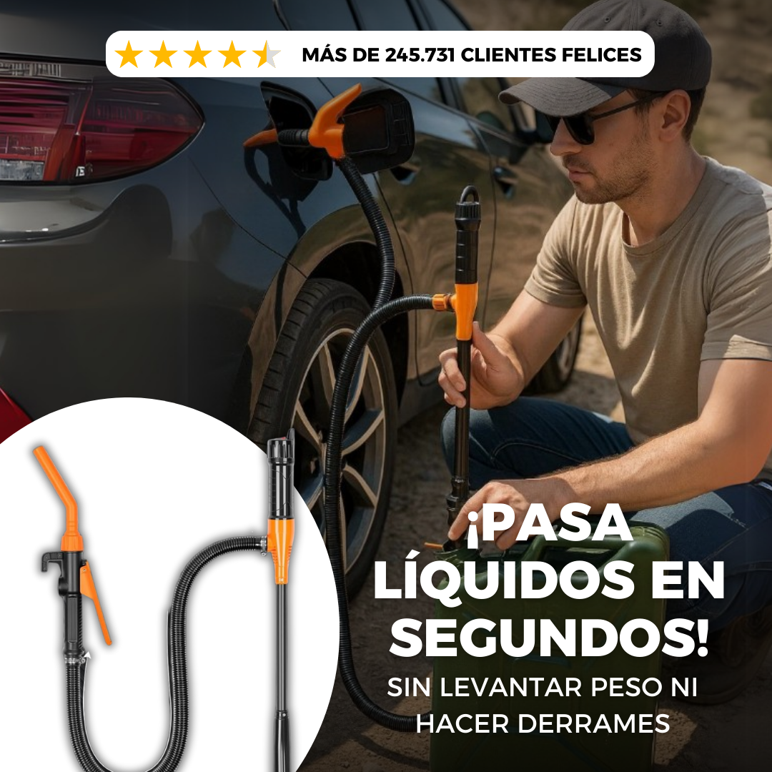 Bomba portátil para transferir agua, gasolina o diésel