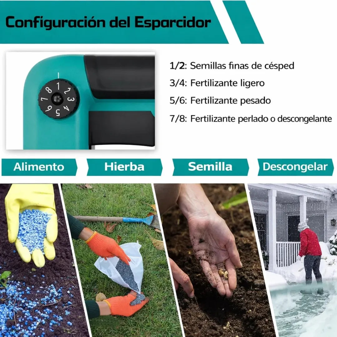 Esparcidor Inalámbrico de 6 Velocidades
