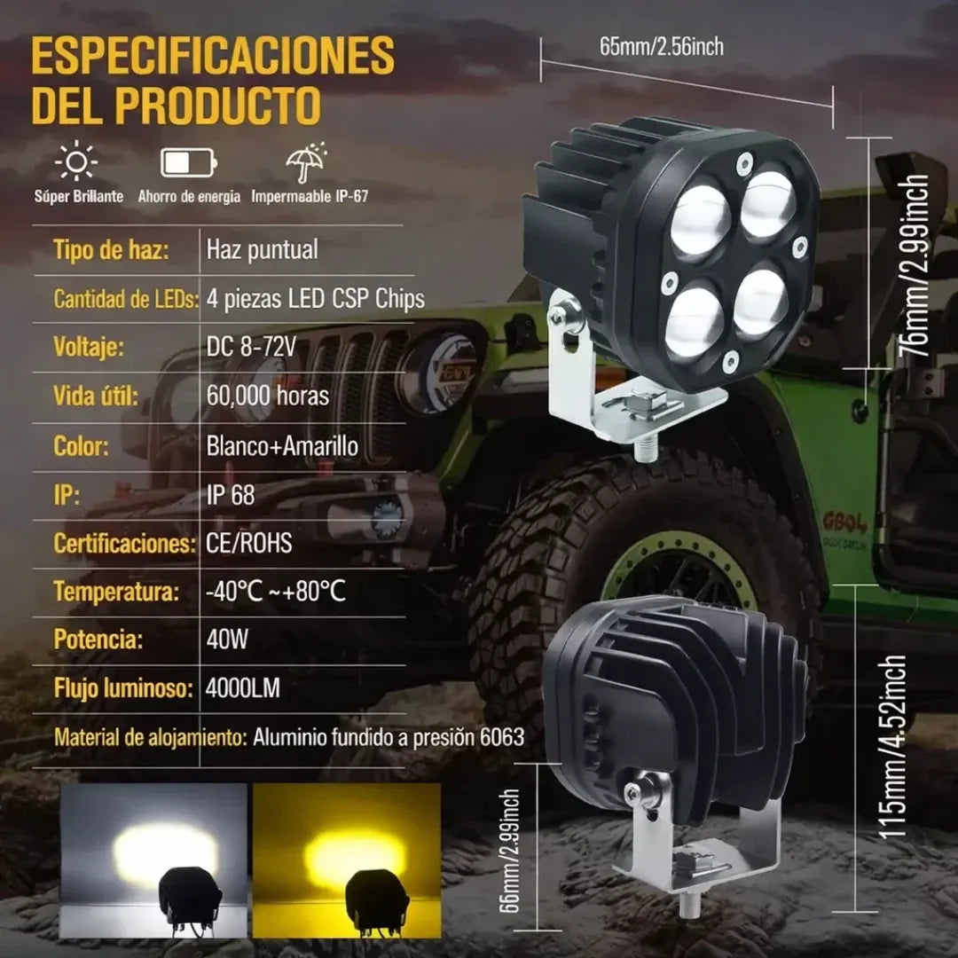 Exploradoras Antiniebla 4x4