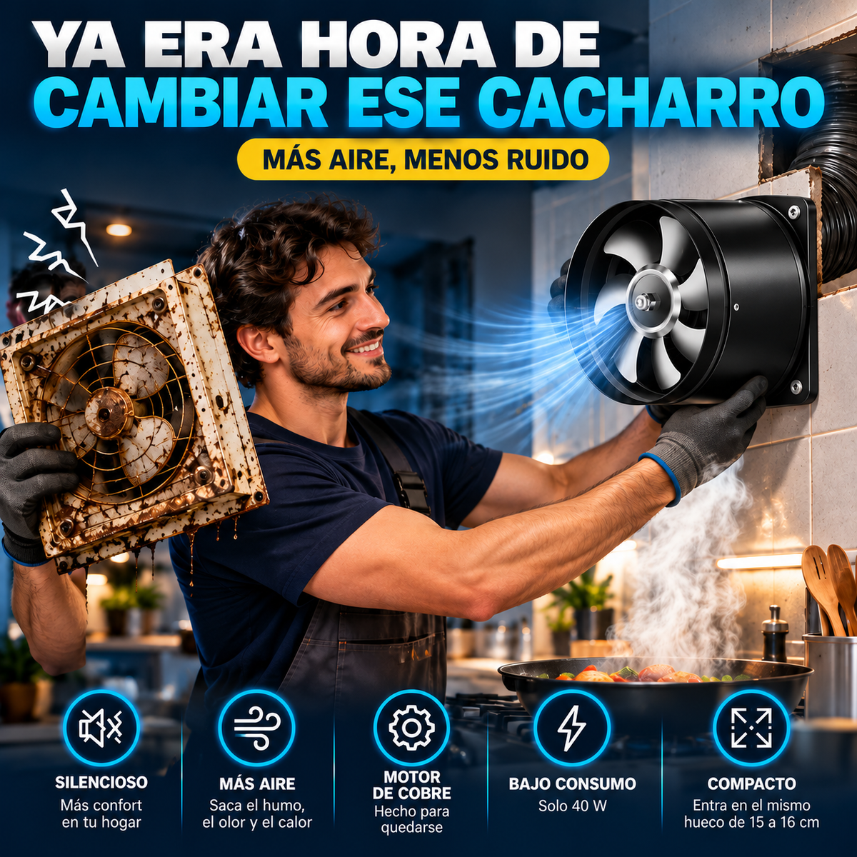 EXTRACTOR SILENCIOSO: jubila ese extractor que ya no rinde