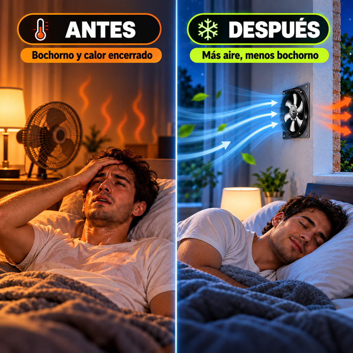 EXTRACTOR SILENCIOSO: Saca el calor del cuarto sin meter más ruido