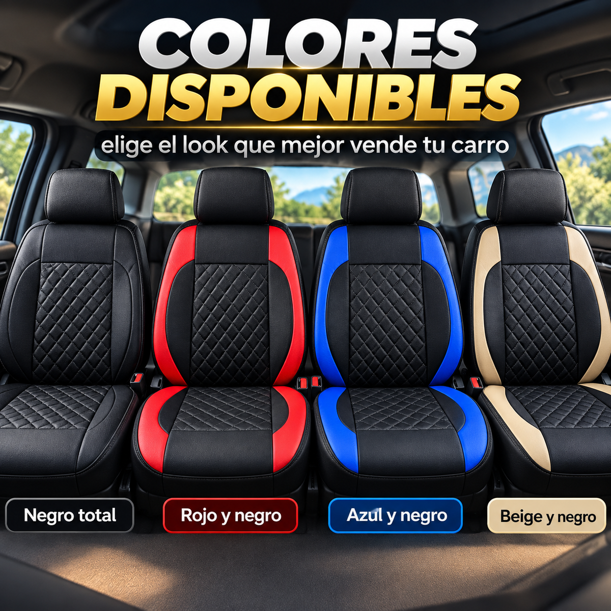 SET X5 FORROS DE AUTO: CUBRE EL DESGASTE ANTES DE MOSTRARLO