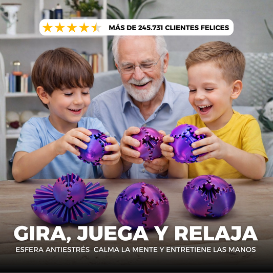 Esfera giratoria 3D apaga el estrés en segundos