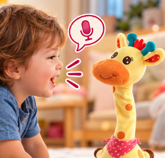 Jirafa de Peluche Interactiva — Canta, Baila y Repite