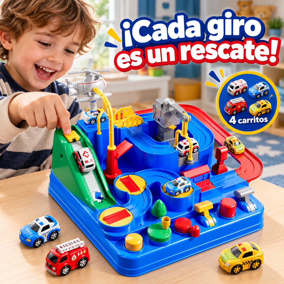 Juego de laberinto con autos