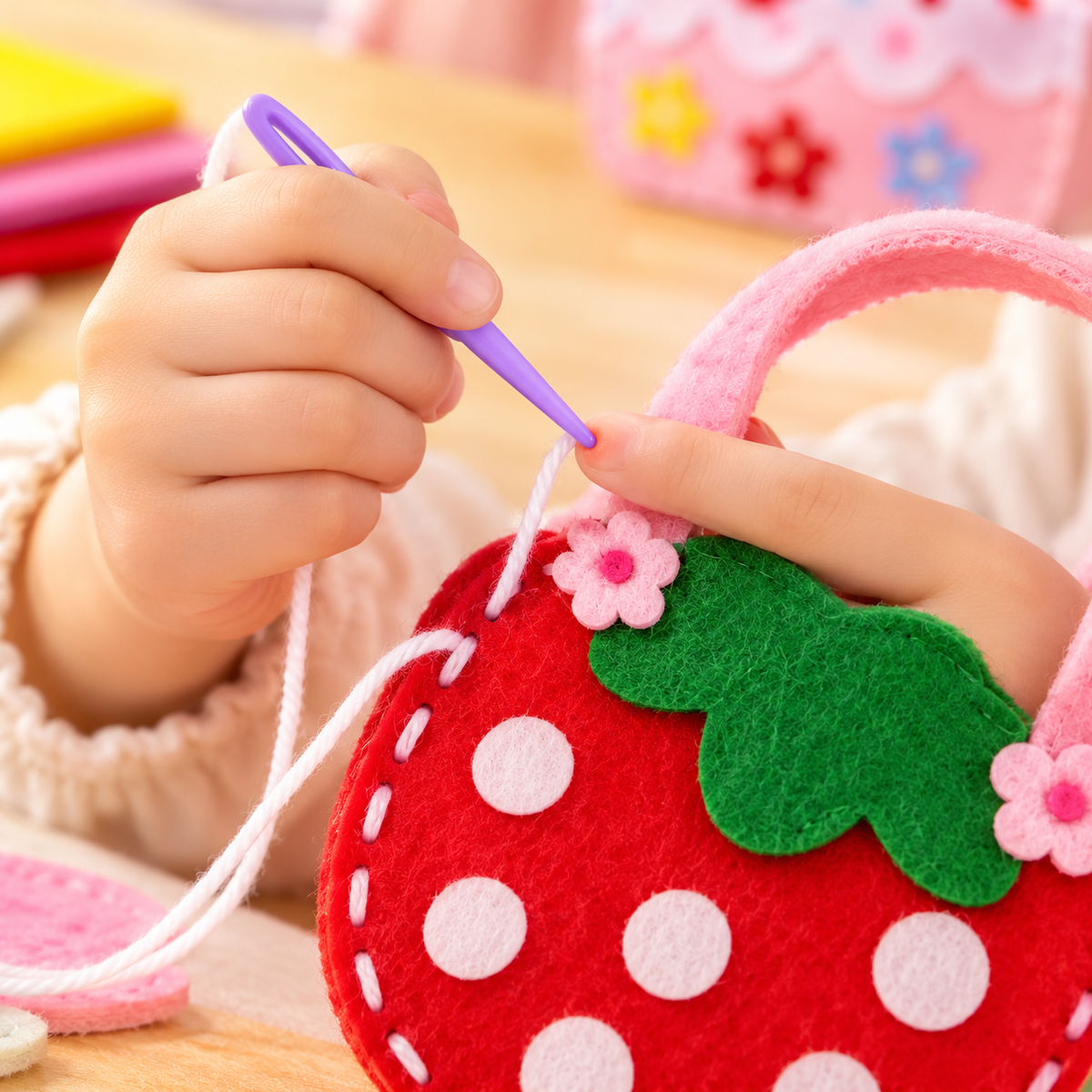 Kit de Costura Creativa: x6 Bolsos para Niñas