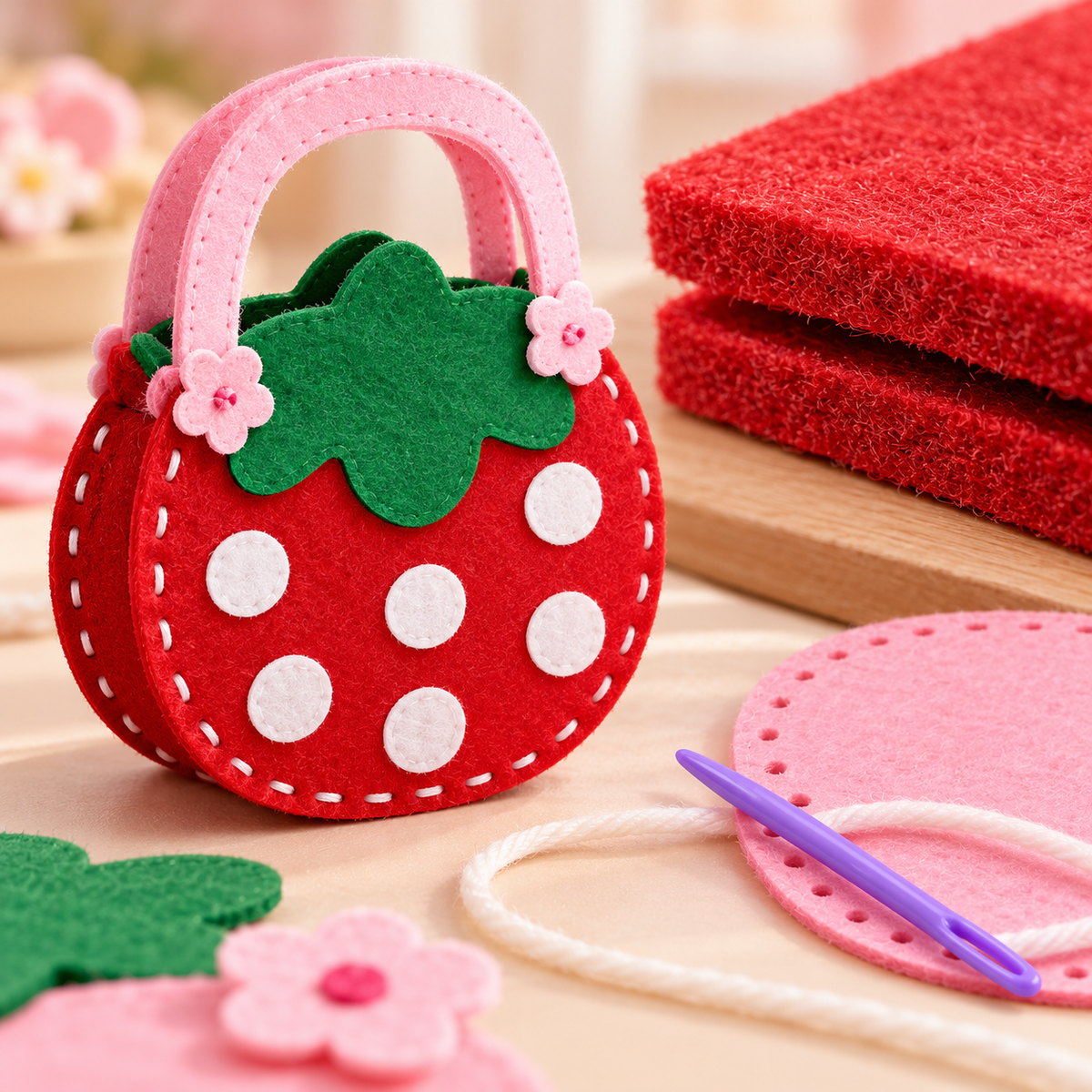 Kit de Costura Creativa: x6 Bolsos para Niñas