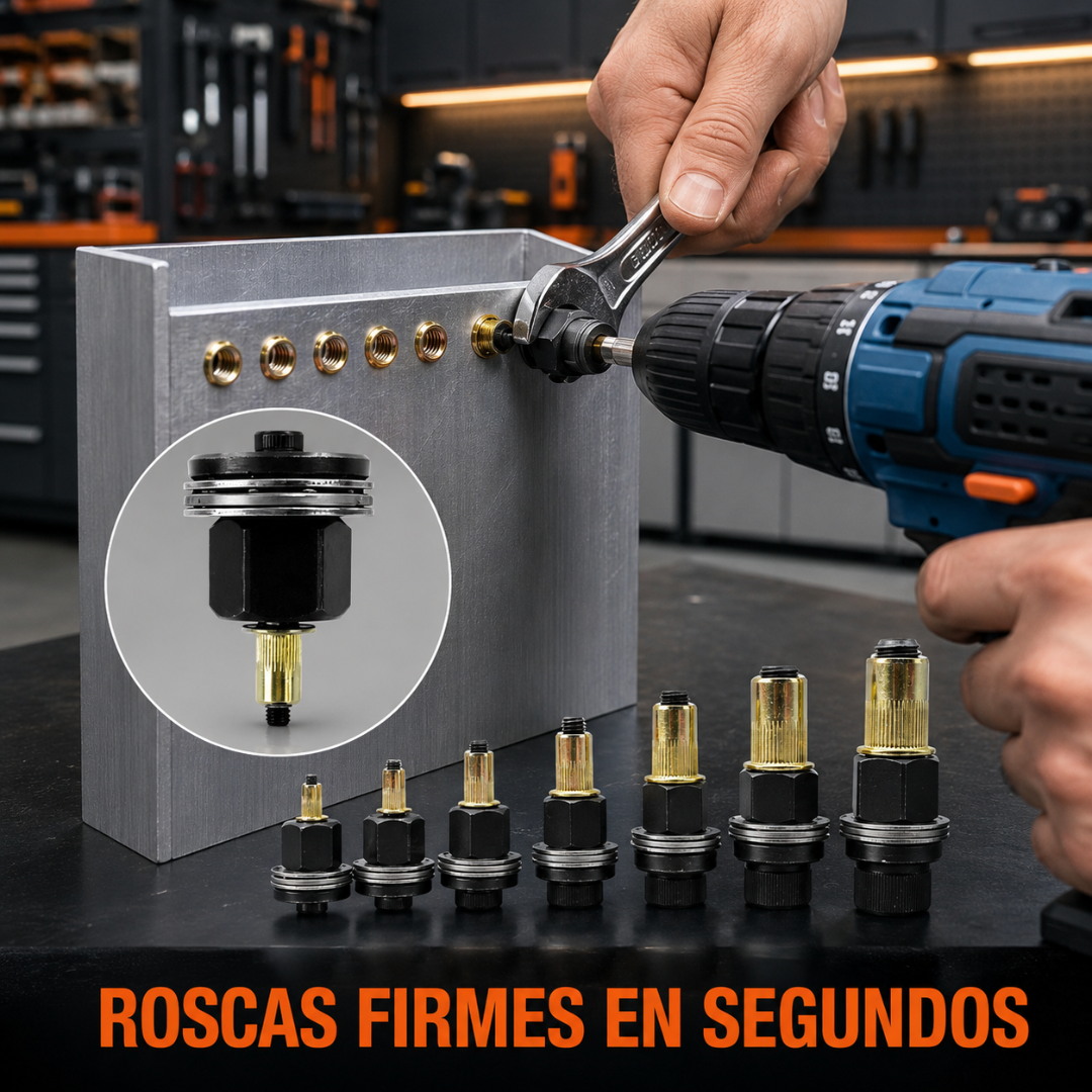 Kit de tuercas remachables - 7 medidas