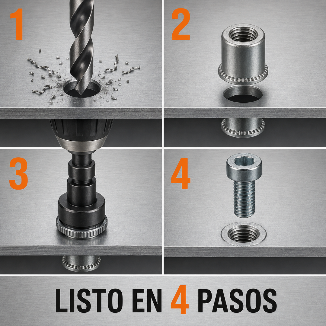 Kit de tuercas remachables - 7 medidas