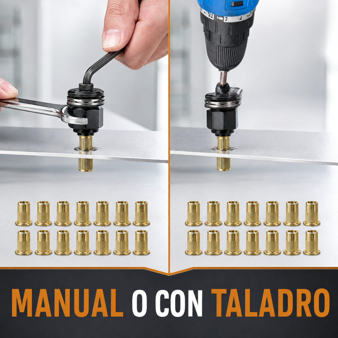 Kit de tuercas remachables - 7 medidas