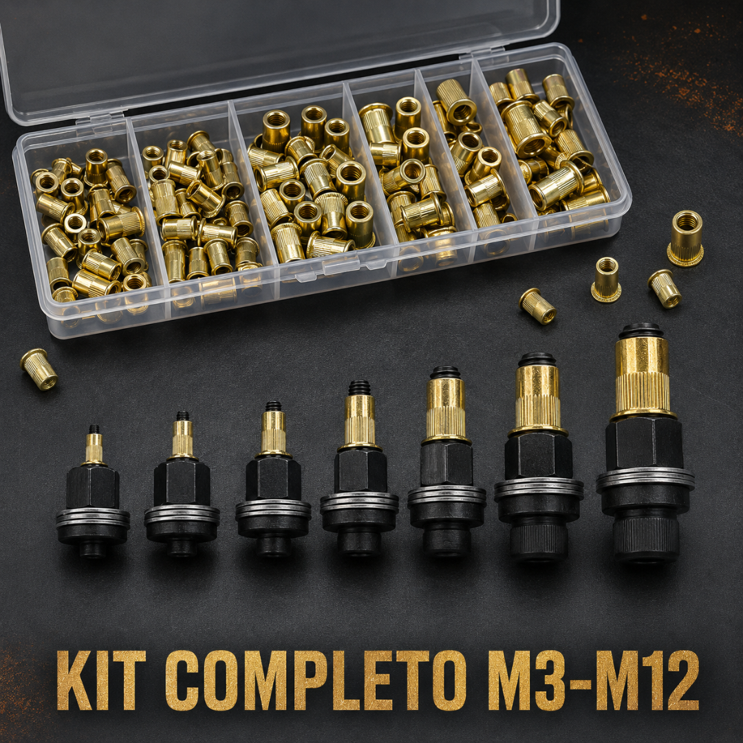 Kit de tuercas remachables - 7 medidas