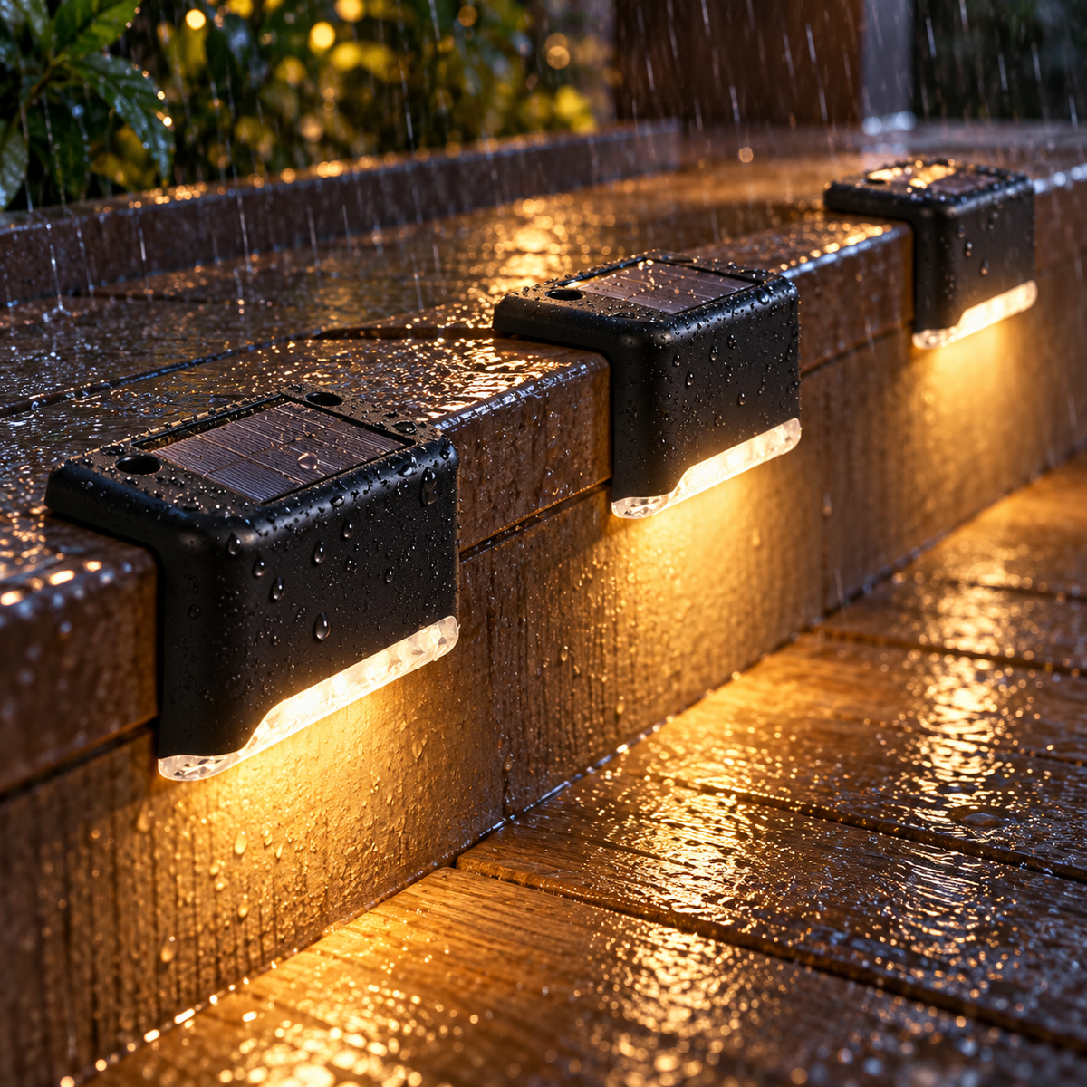 Luz Nocturna Solar RGB x4 — Ambiente sin Cables