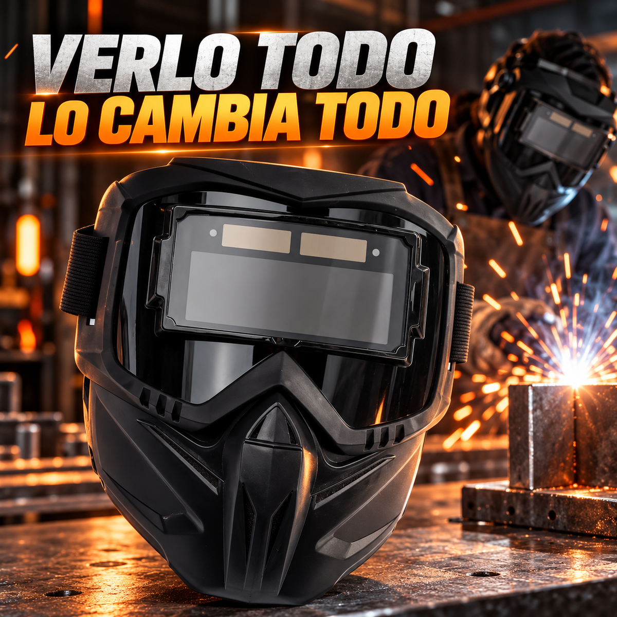Máscara para Soldar Fotosensible Automática