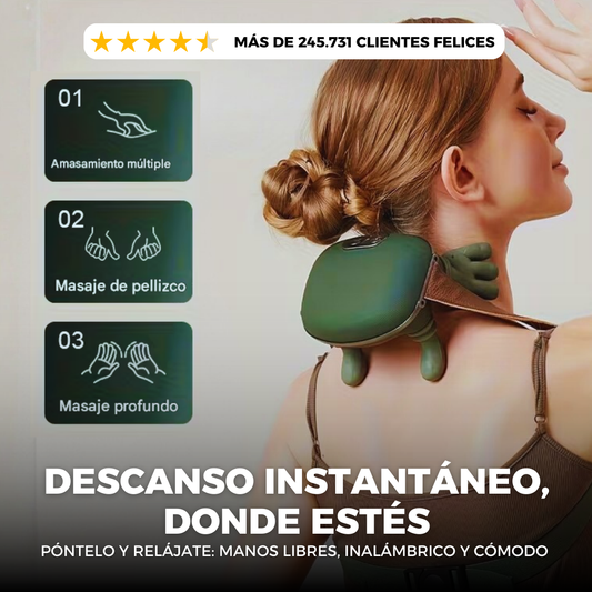 Adiós tensión del cuello: masaje profundo + calor inteligente