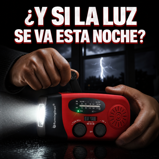 Radio de Emergencia con Manivela y Linterna LED