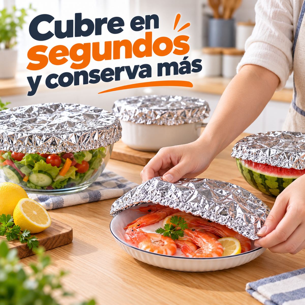 Set x50 Cubiertas de Aluminio Térmico para Alimentos