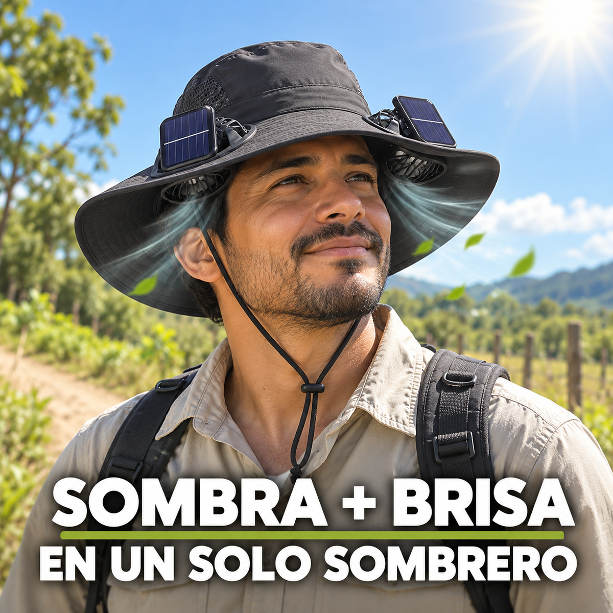 Sombrero Pescador Breeze Pro -  con ventiladores incluidos