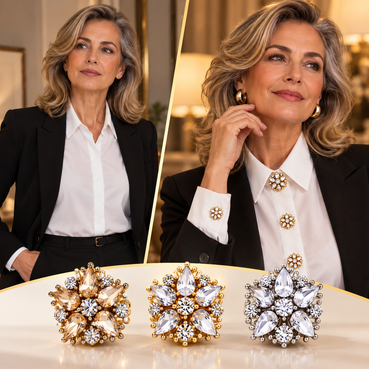 Set x5 Cubre botones Joya con Pedrería · Elegancia Instantánea