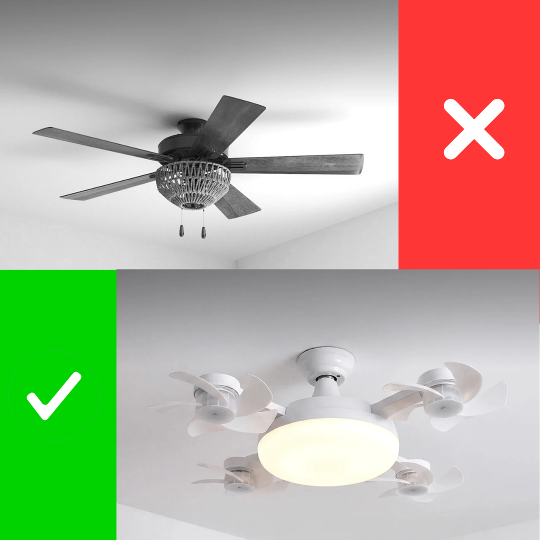 Ventilador de luz LED + control remoto