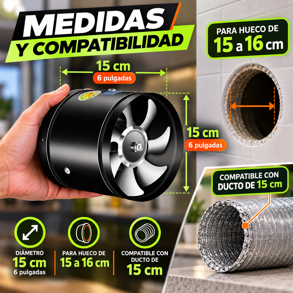 EXTRACTOR SILENCIOSO: Saca el calor del cuarto sin meter más ruido