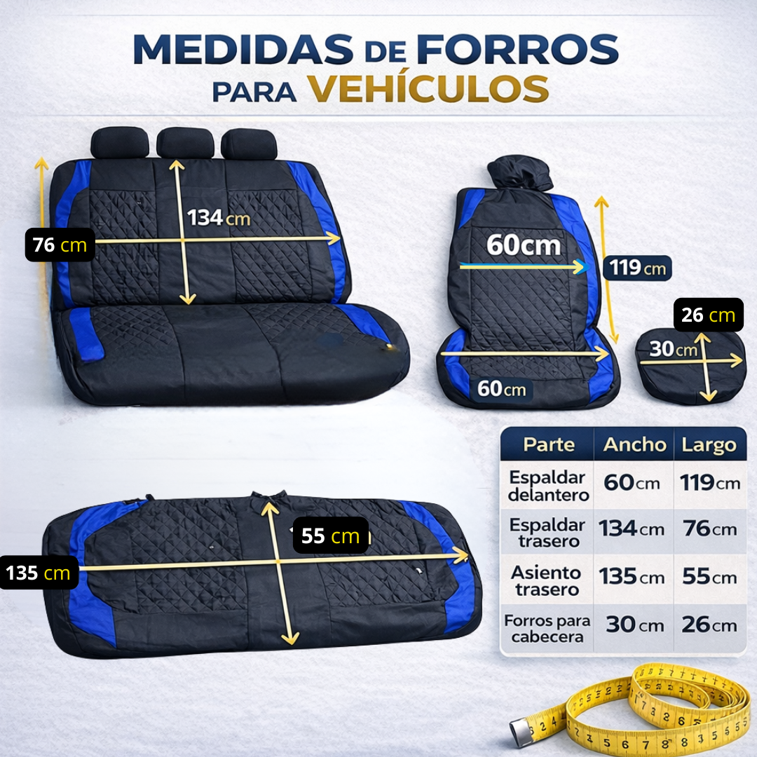 Set de forros para tu carro: haz que se vea cuidado otra vez