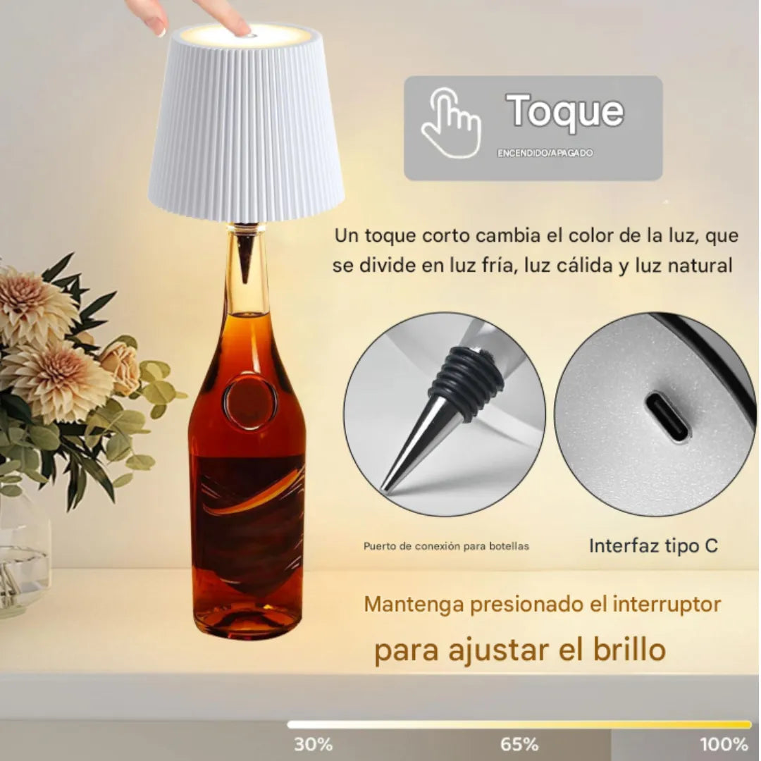 Convierte cualquier botella en una lámpara elegante