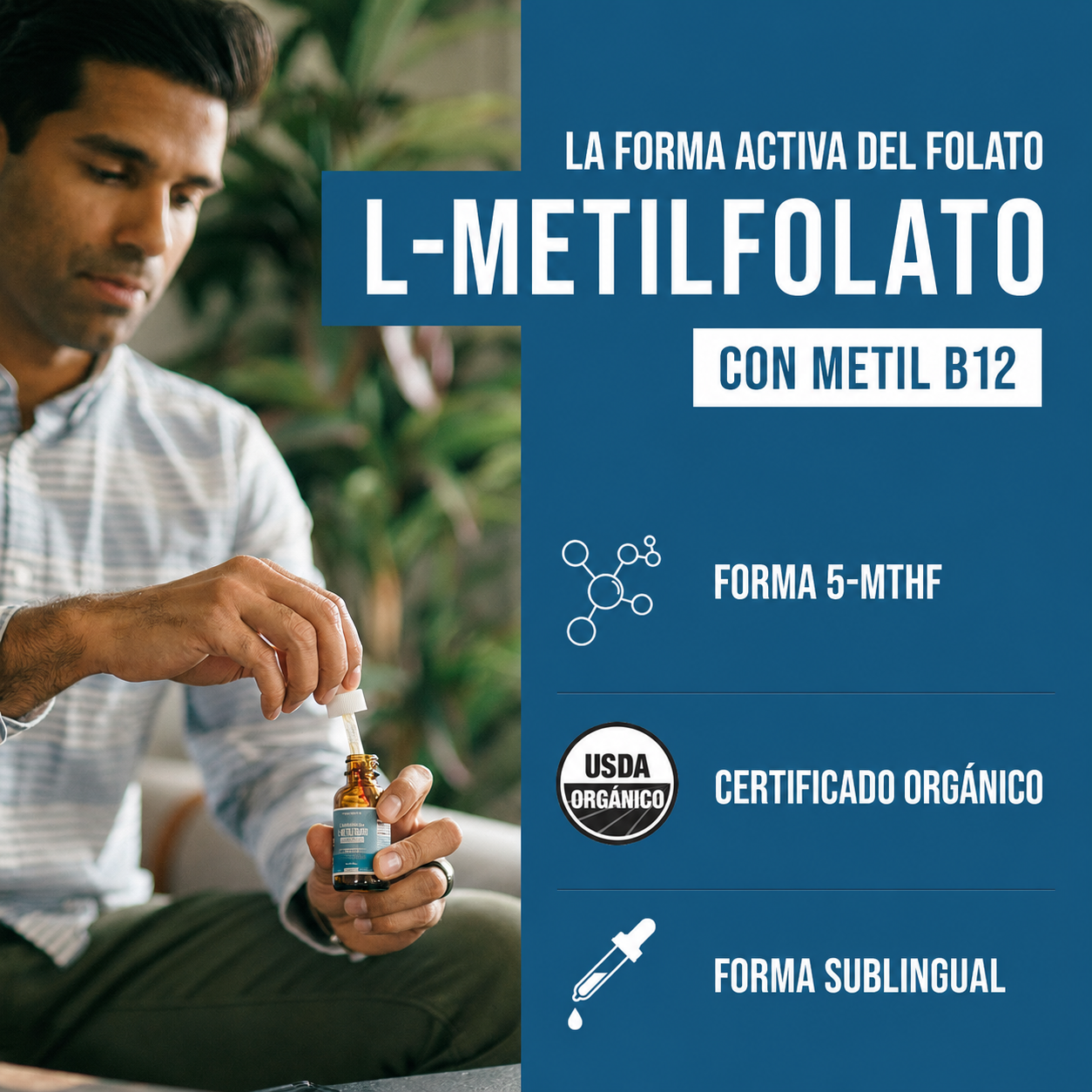 L-Methyl Folate - El único sublingual con ácido fólico de absorción inmediata